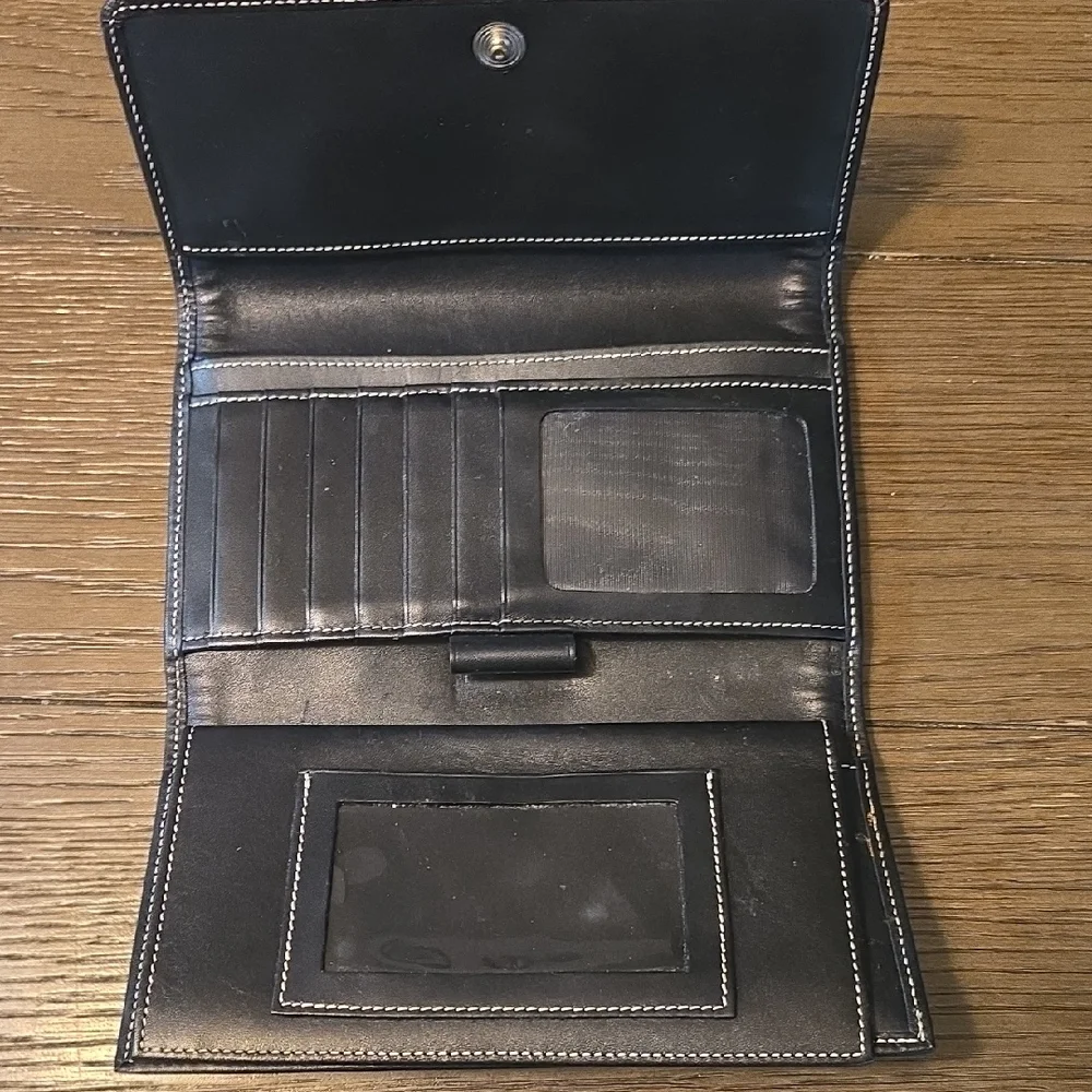 Dooney & Bourke Tan and Black Monogram Clutch - Picture 2 of 3